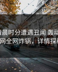 明星在清晨时分遭遇丑闻 轰动一时，91网全网炸锅，详情探秘