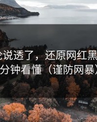 高赞评论说透了，还原网红黑料——三分钟看懂（谨防网暴）