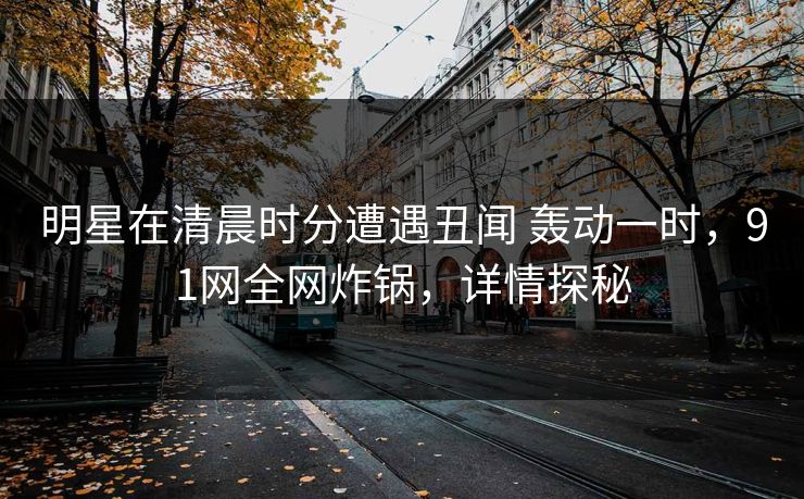 明星在清晨时分遭遇丑闻 轰动一时，91网全网炸锅，详情探秘